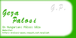 geza palosi business card